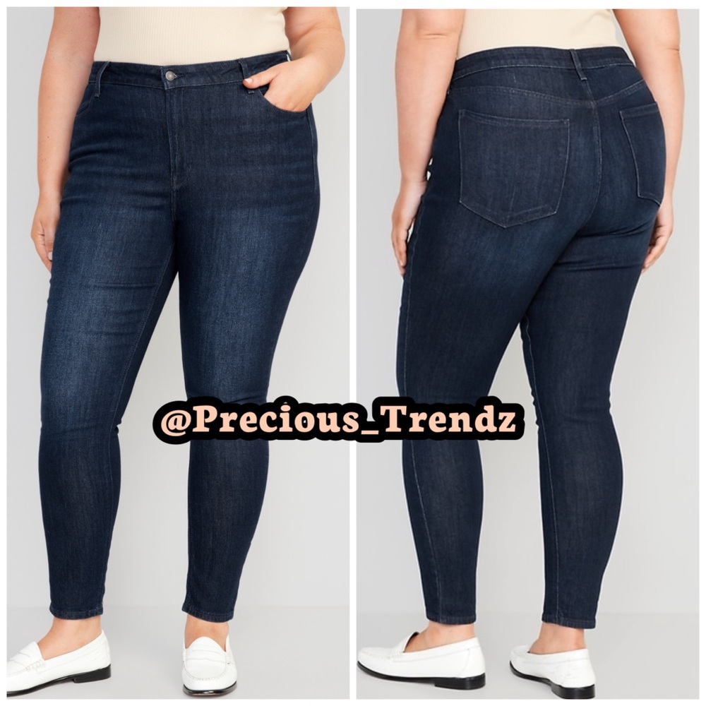 Old Navy High-Waisted Wow Super-Skinny Jeans Plus Size 28 “Dark Rinse”